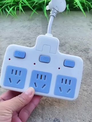 家用新款一转三四多功能转换器插座#多用途扩展器多孔插排插头面板