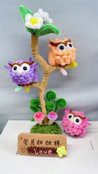 胖嘟嘟可爱的猫头鹰来咯!做起来吧#手工