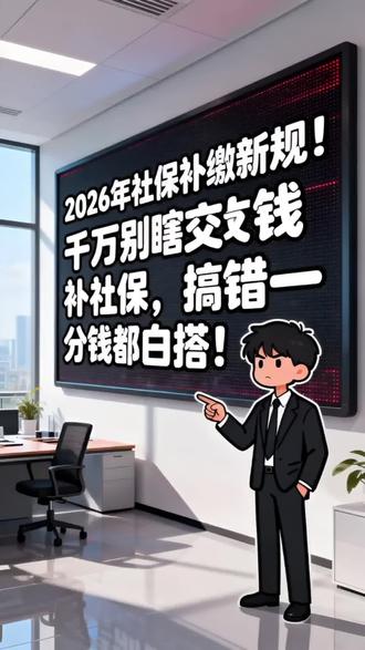 别再乱花钱补社保!2026只有这几种情况允许补缴 2026年社保补缴最新政策整理好了,核心记住两点:单位原因造成欠费正常补缴,个人自行断缴基本无法补交。
区分企业职工养老、灵活就业社保、城乡居民养老三类参保形式,各自补缴条件、限制、所需材料全部讲明白。
早年参保人群退休年限不够也有兜底政策,同时提醒大家,花钱找人违规补缴都是骗局,千万别上当。
对照自身参保情况自查,不懂的评论区留言交流~
#真实生活分享计划 @抖加小助手 #上热门 #2026社保攻略 #社保补缴 #社保