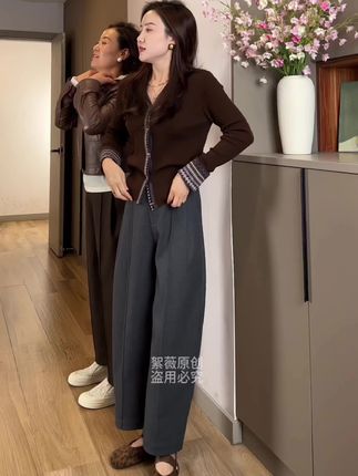 #洋气减龄 #宽松版型#遮肉显瘦遮肉减龄 #复合加厚 #九分山本裤