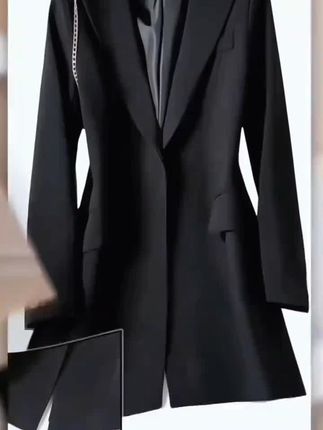 西装外套女新款春秋韩版修身中长款时尚百搭黑色职业气质西服上衣#女性精致穿搭 #时尚女宝穿搭 #女神的日常穿搭 #性感显瘦穿搭 #完美搭配