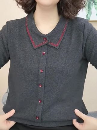 2025秋季新款纯色翻领常规时尚风秋季女装洋气小衫衬衫#谁穿谁好看 #面料柔软舒适 #减龄气质 #内搭外穿都好看 #大码穿搭