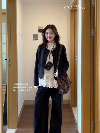 原牛丹宁阔腿牛仔裤女2025年秋季新款高腰宽松大裤脚垂感百搭长裤#百搭#宽松#高腰#阔腿#休闲