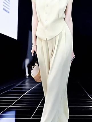 #高级感穿搭 ,姐妹们,这套米色韩系气质马甲套装真的太绝了,穿上它整个人温柔又有气质,而且它是2025年的新款,完全不用担心撞衫的问题。不管是日常出行还是约会都超级合适,宽松的版型可以很好的藏住身上的小肚腩,显瘦又好看,喜欢的小姐姐千万不要错过了!#气质穿搭 @抖音卖货好物分享