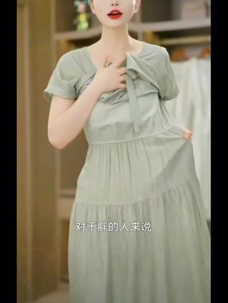 温柔优雅法式收腰轻奢爆款气质显瘦精致减龄连衣裙M-4XL#收腰显瘦#气质连衣裙#厂家直发
