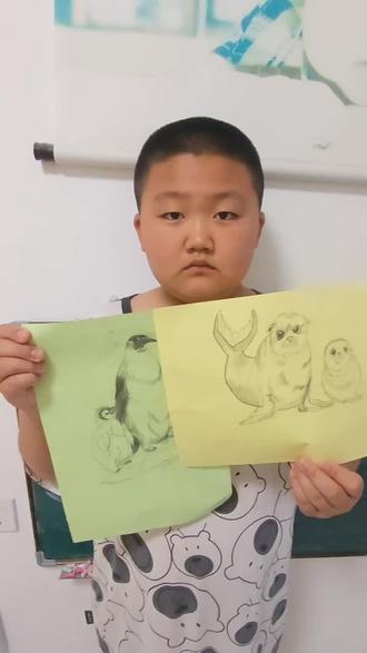 我家骏骏小画家上线啦!参加黑龙江省环境保护志愿者联合会举办的守护生物多样性艺术作品征集。用一支画笔,守护大美龙江的生灵!#江生态小卫士#大美龙江志愿有我