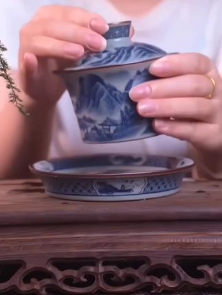 【八件套-釉里红茶具】景德镇陶瓷功夫茶具套装高端全套喝茶主人杯#瓷器 #茶器之美 #强烈推荐 #茶生活 #主人杯