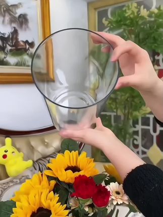亚克力花瓶水养水培插花器皿防摔富贵竹百搭轻奢绿植直筒桌面装饰#花瓶#亚克力花瓶#水养水培插花#美观实用#居家好物