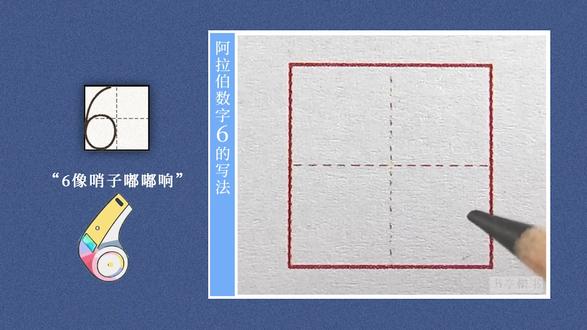 阿拉伯数字【6】的书写教学 #书法 #日常手写 #阿拉伯数字