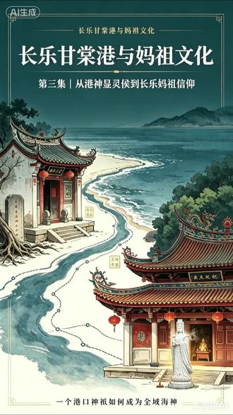第三期|信仰迭代:从港神显灵侯到妈祖,甘棠港主神更替,福建海神信仰的千年演变逻辑
#长乐乡土历史 #闽王时期真实历史 #古代海上丝绸之路遗迹#甘棠港在长乐#长乐旅游