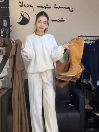 Rayhon早秋新款韩系设计感小众不规则高领长袖修身显衣裙