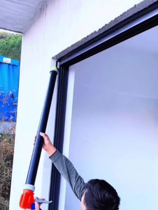 11轴承加长胶枪 胶之舞11轴承加长1.1米结构玻璃两用胶枪高处打胶方便(海绵盒款 #高处玻璃打胶#方便又实用 #省时省力