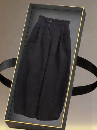 2025秋季新款半松紧高腰休闲宽松简约百搭阔腿裤#早秋穿搭 #高腰显瘦 #休闲裤 #简约穿搭 #阔腿裤