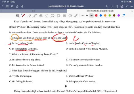 2025年全国二卷高考真题阅读理解系列~2 第2题,原文说making an island,选项说surrounded by water,这道题教你对应#高考真题#高考英语#英语语法#阅读理解#全国二卷英语