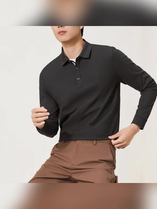 柒牌翻领长袖Polo衫男士25秋上新商务休闲T#Polo衫 #翻领长袖 #休闲POLO衫 #休闲T恤 #长袖T恤