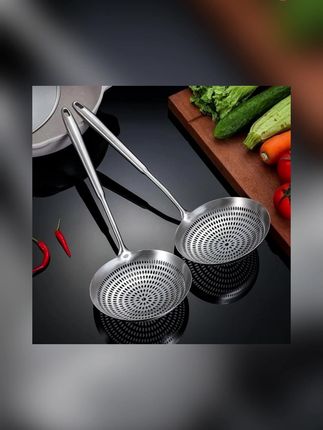 特厚304不锈钢莲花漏勺家用加长网漏厨房油炸过滤花椒大号笊篱#304不锈钢 #莲花漏勺 #漏勺 #漏勺推荐 #不锈钢漏勺