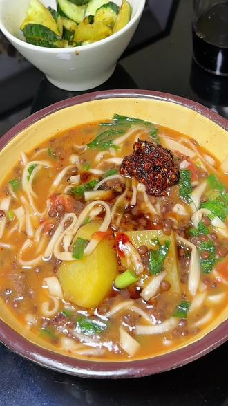 一碗扁豆面,吃出小时候的味道#家的味道 #甘肃美食