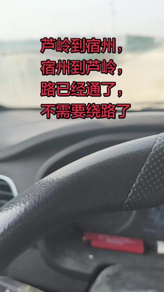 方向盘一打,芦岭到宿州,畅通无阻!再也不用绕路,省下的时间够我多喝两杯奶茶🥤。#晒出你的爱车