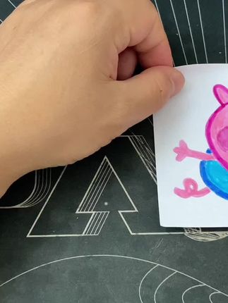 小猪乔治和它的朋友们 #折纸 #水彩画 #小猪佩奇动画片
