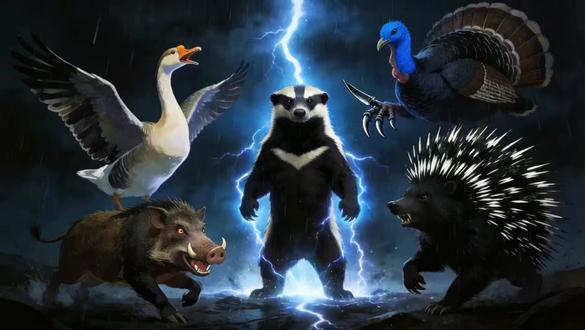 动物界胆最大的十大莽夫 #动物世界 #动物科普 #动物的迷惑行为 #神奇动物 #平头哥蜜獾