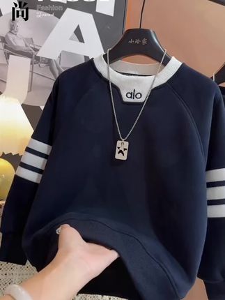 【加绒/不加绒】潮酷痞帅秋季童装上衣儿童帅气时尚外穿卫衣S9469#高品质童装 #单穿内搭都好看 #潮酷穿搭 #男童加绒卫衣#秋冬必备