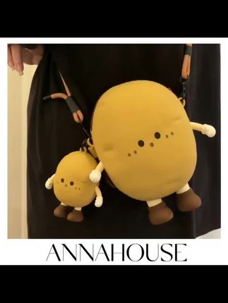 ANNAHOUSE土豆斜挎包蔬菜系列可爱零钱包单肩斜挎包创意手机包ZW