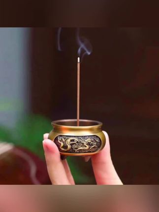 黄铜迷你香炉 香薰炉禅意小号 宣德炉 袖珍香炉香座#方便又实用