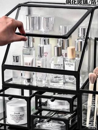 【价格便宜&颜值高】梳妆台收纳桌面化妆专用大容量防尘透明家用#郝劭文推荐 #好物推荐 #收纳盒 #化妆品收纳