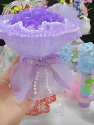 小香风花束(果冻玫瑰版) DIY 材料包#创意手工 #爱手工爱生活 #手工花制作