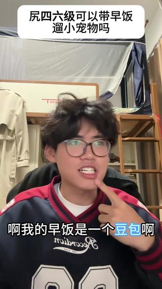 考四六级可以带早饭和溜宠物吗#四六级 #豆包 #搞笑#大学 #大学生