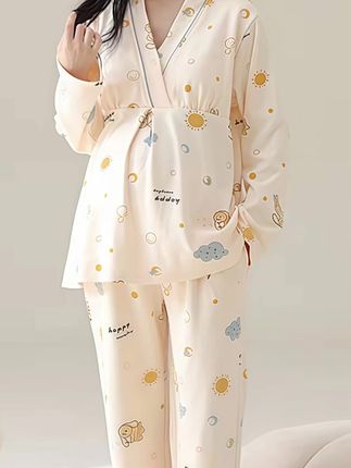 #孕期月子服#柔软宽松舒适 #多种颜色怎么搭配都好看 #可拆卸胸垫 #腰带松紧可调节