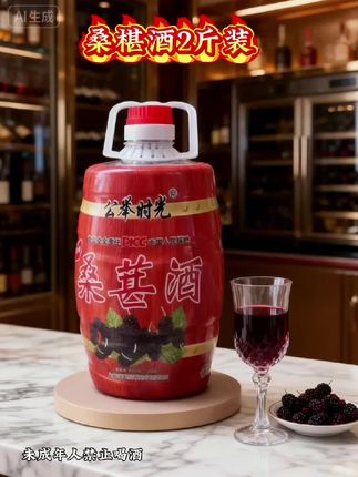 桑椹酒一瓶2斤装#果酒#微醺时刻 #好酒推荐 #好喝不贵