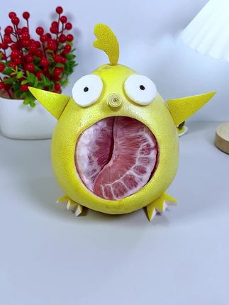 用柚子做一个可爱的小鸡果盘吧#柚子手工制作 #柚子手工制作 #柚子手工花篮 #柚子的正确剥法 #柚子