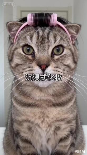 打扮一下也是非常帅!#猫咪美妆记 #萌宠出道计划 #喵星人发型
