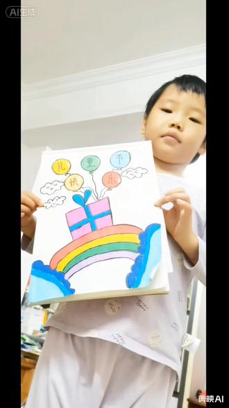 珠珠学简笔画--儿童节快乐 珠珠学简笔画第109次--儿童节简笔画#珠珠学简笔画 #儿童节快乐 #六一儿童节 #丙烯马克笔 #儿童创作记录