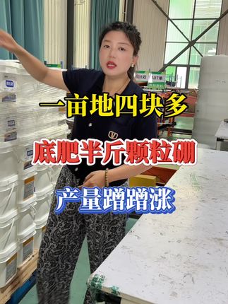 一亩地四块多,底肥加半斤颗粒硼,花多产量高@抖音小助手 #颗粒硼 #增产增收