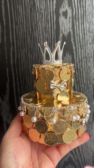 高颜值创意手捧硬币皇冠蛋糕diy材料包硬币套装女朋友生日礼物 #硬币皇冠蛋糕 #diy硬币蛋糕 #diy材料包 #创意蛋糕 #礼物