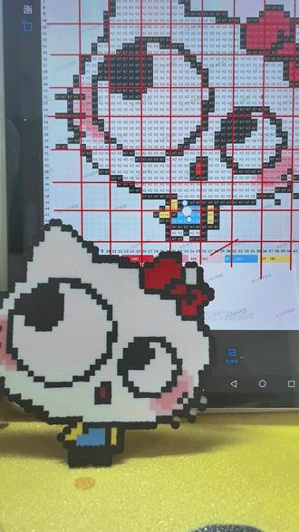 还有烫豆子的教程哦#拼豆diy #拼豆 #拼豆教程 #烫豆 #kitty猫