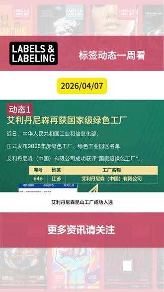 【标签一周看】艾利,浩田,富林特,盛威科动态速览 #标签印刷 #印刷包装 #不干胶标签 #不干胶标签印刷