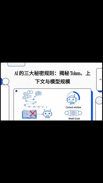 为什么ChatGPT按token计费?7B和70B比差在哪 很多人用ChatGPT时都遇到过这些问题:为什么计费是按token不是按字数?为什么对话长了就提示超出限制?7B和70B到底是什么意思?
这背后其实是大模型的三个核心概念:Token(模型眼中的最小单位)、上下文窗口(一次能看多长)、参数规模(模型有多大)。
今天用最直白的方式讲清楚这三个概念,帮你理解API文档里的那些数字,选模型时不再懵,算成本时更精准。看完这期,你就能看懂为什么GPT-4比GPT-3.5贵,为什么有些模型能处理超长文档,有些却只能聊几句。
最后还会手把手教你用代码算token数,让你在实际项目中不再踩坑。
#AI #Agent #OpenClaw #智能体 #我要上热门🔥