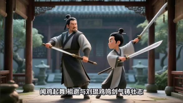 闻鸡起舞:祖逖与刘琨——鸡鸣剑气铸壮志,寒夜苦练报国仇#闻鸡起舞 #历史故事 #抖音精选 #创作者扶持计划 #人文星闪耀计划 @抖音小助手