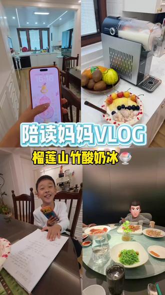 第33集|陪读妈妈vlog~在家复刻榴莲山竹冰🍧 #第一视角vlog #陪读妈妈 #摩飞沙冰机 #摩飞多功能口味沙冰机 #榴莲山竹冰