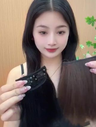 #上热门🔥 假发片女头顶补发蓬松增发量玉米须垫发片。#假发 #垫发片 #玉米须