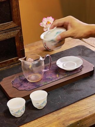 茶在手中是风景,茶在口中是人生#茶生活 #茶盘 #干泡盘#竹制茶盘