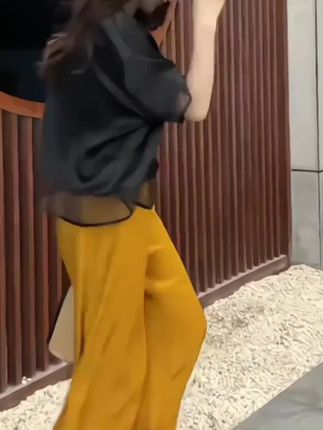 #休闲两件套 超火夏季穿搭一整套女2025新款网纱拼接短袖休闲阔腿裤两件套潮#百搭两件套 #时尚两件套 #两件套 #百搭套装
