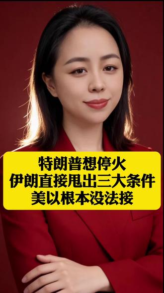 特朗普想停火?伊朗直接甩出三大条件,美以根本没法接 #伊朗强硬停战条件 #中东局势最新 #美伊博弈升级#全球创作者计划