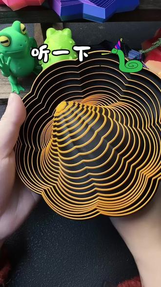 评论区有说像响尾蛇的,来听听~ #解压声控 #3d打印 #螺旋塔 #解压神器 #解压玩具