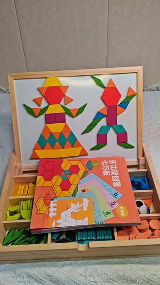 每天拼一幅画,动手能力和专注力蹭蹭提升up!#磁性七巧板 #儿童益智玩具 #手眼协调能力 #创作者中心 #创作灵感