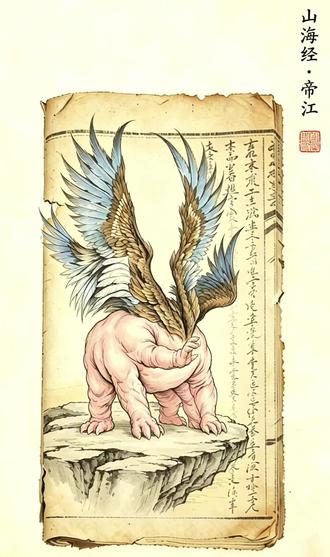 上古十二祖巫之首,帝江。 #山海经 #上古神话 #帝江 #十二祖巫 #帝江混沌