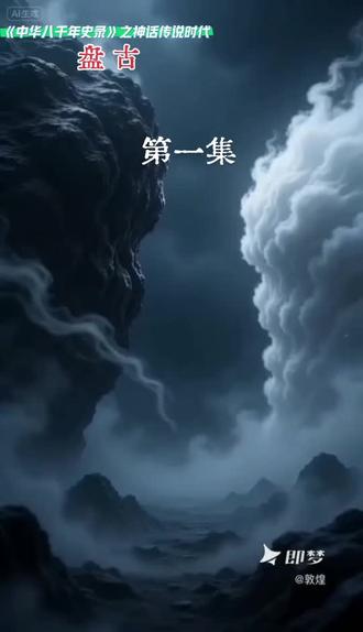 #传播中国文化 #这里是敦煌#即梦出镜#盘古 盘古是中国神话传说中的创世始祖、万物始祖。传说盘古是与天地同高的巨人,以手脚撑开天地,也有说是用斧头劈开天地,他死后身体的各个部分化作山川万物。妻子为太元神母。